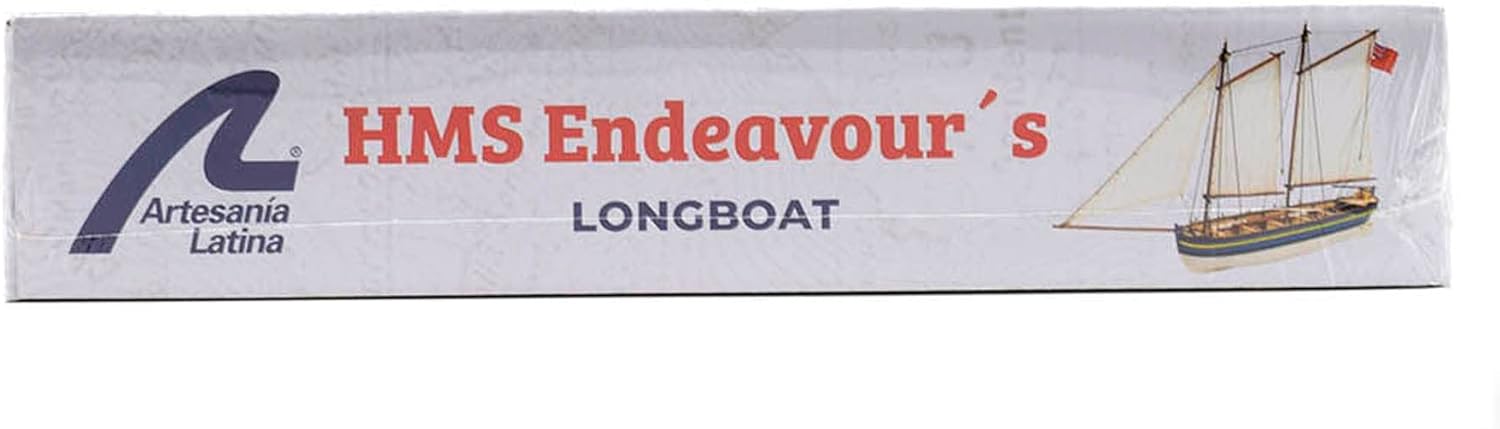 Artesanía Latina 19005. Wooden Ship Model Captain's Longboat of The British Vessel HMS Endeavour 1:50 Scale. Modeling Kit to Be Built