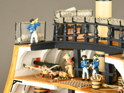 Artesanía Latina - Maqueta de Barco en Madera - Sección Navío de Línea Inglés, HMS Victory Trafalgar 1805 - Modelo 20500, Escala 1:72 - Maquetas para Montar - Nivel Principiante y Resto