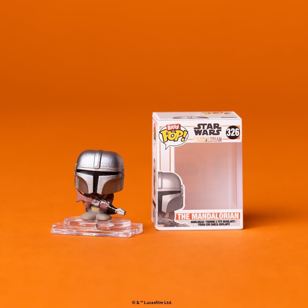 Funko Bitty POP!: Mandalorian - The Mandalorian™, Bitty Pop! Kuiil™, Bitty Pop! Offworld Jawa™, and a mystery Bitty Pop! figure - 0.9 Inch (2.2 Cm) Collectable - Gift Idea - Cake Topper