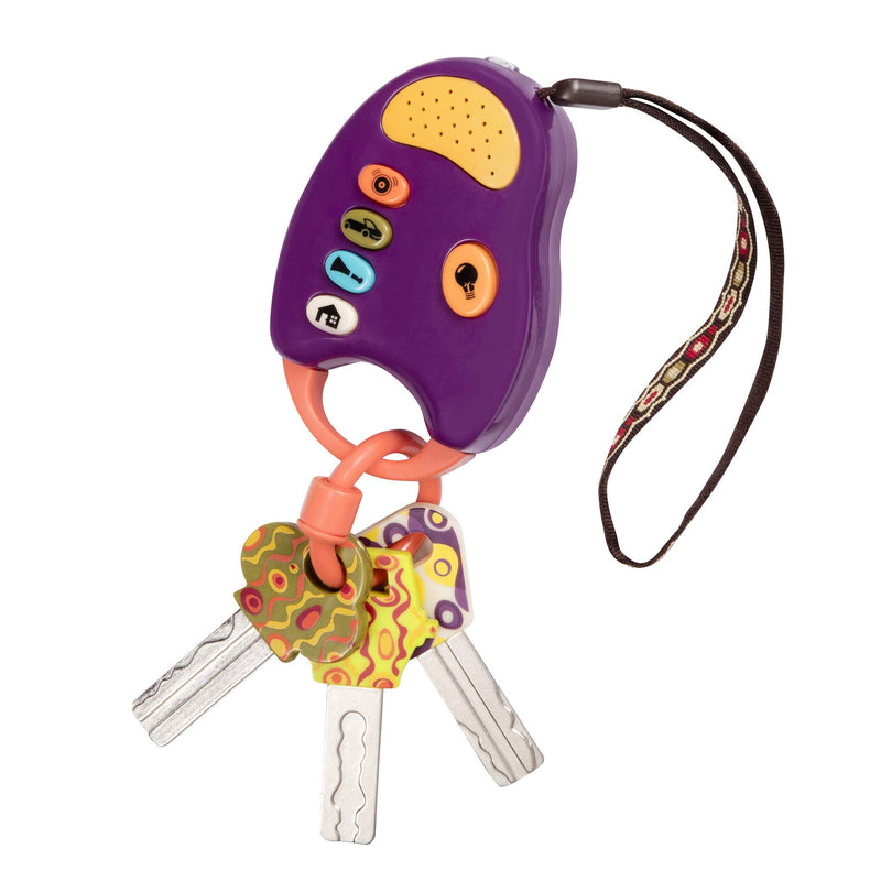 B. – Toy Car Keys – Key Fob with Lights & Sounds – Interactive Baby Toy – Pretend Keys for Babies, Toddlers – 10 Months + – FunKeys