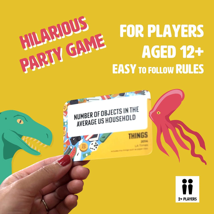 Ginger Fox Bajillions Number Guessing Board Game | Answer Fun Trivia Quiz Questions By Voting Which Is Higher Or Lower | Easy Fun For Family Games Nights and Parties | Great For 2+ Players, Aged 12+