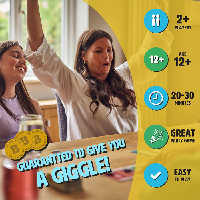 Ginger Fox Bajillions Number Guessing Board Game | Answer Fun Trivia Quiz Questions By Voting Which Is Higher Or Lower | Easy Fun For Family Games Nights and Parties | Great For 2+ Players, Aged 12+