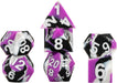 FanRoll by Metallic Dice Games - Set di dadi in gomma siliconica con bordo affilato, 16 mm, asessuali