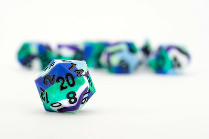 FanRoll by Metallic Dice Games - Set di dadi in gomma siliconica con bordo affilato, 16 mm, per uomini gay