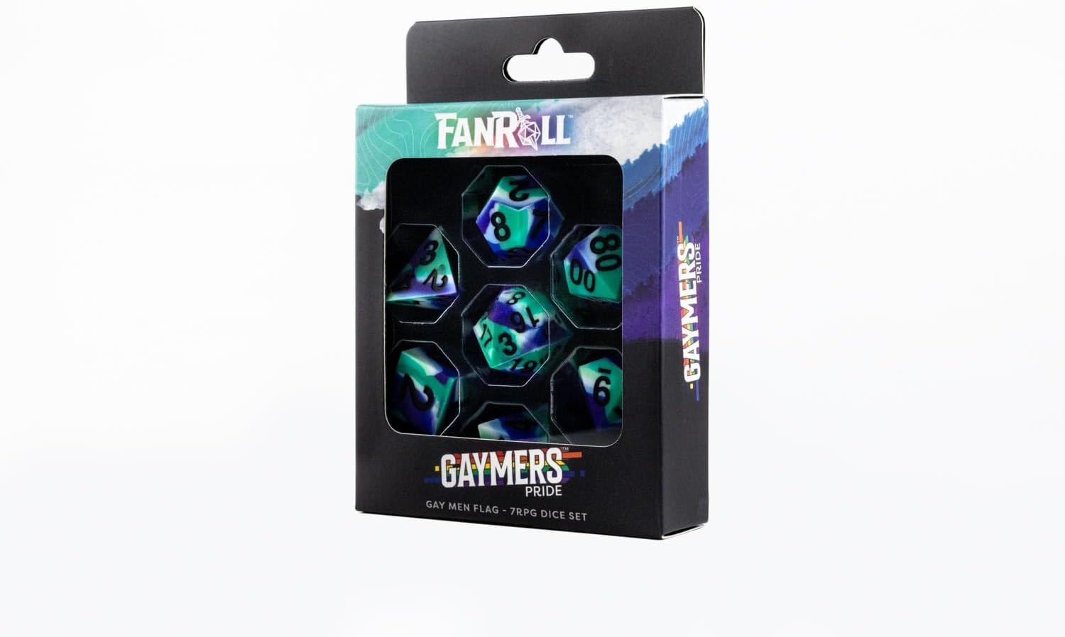 FanRoll by Metallic Dice Games - Set di dadi in gomma siliconica con bordo affilato, 16 mm, per uomini gay