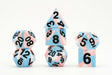FanRoll by Metallic Dice Games Würfel-Set mit scharfen Kanten, Silikon, Gummi, 16 mm, Transgender