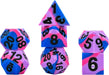 FanRoll 16 mm Pride Sharp Edge Silikon Gummi Poly Würfel Set: Bisexuell