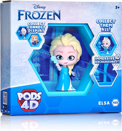 WOW! PODS - 4D Disney Elsa, Unique Connectable Collectable Bobble-head figure that Bursts from their World into Yours, Wall or Shelf Display, Disney Toys and Gifts, Series 1 no. 425