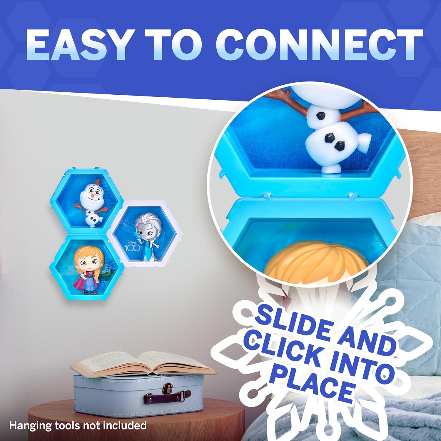 WOW! PODS 4D Disney Frozen Anna, Connectable Collectable Bobble-head figure that Bursts from their World into Yours, Wall or Shelf Display, Disney Toys and Gifts, Series 1 no. 425