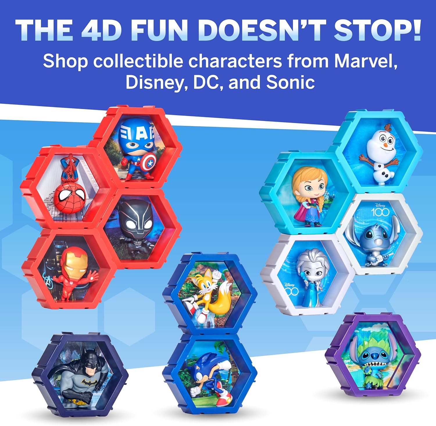 WOW! PODS 4D Disney Frozen Anna, Connectable Collectable Bobble-head figure that Bursts from their World into Yours, Wall or Shelf Display, Disney Toys and Gifts, Series 1 no. 425