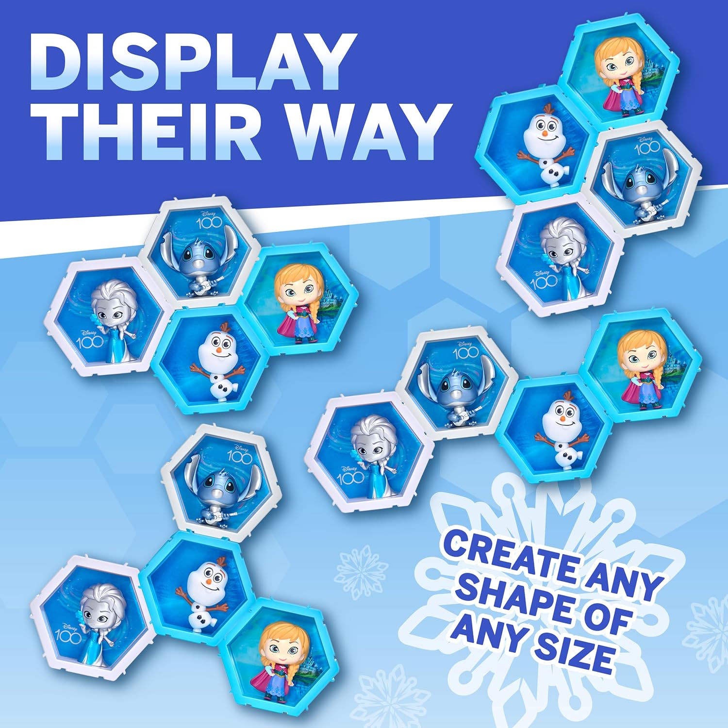 WOW! PODS 4D Disney Frozen Anna, Connectable Collectable Bobble-head figure that Bursts from their World into Yours, Wall or Shelf Display, Disney Toys and Gifts, Series 1 no. 425