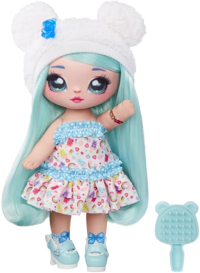 Na! Na! Na! Surprise Sweetest Sweets - Brianna Bear - Muñeca de Moda Suave de 19 cm - Muñeca Posable Inspirada en una Osa con Zapatos y Cepillo - Embalaje Misterioso y Sorpresa de Confeti - para +5
