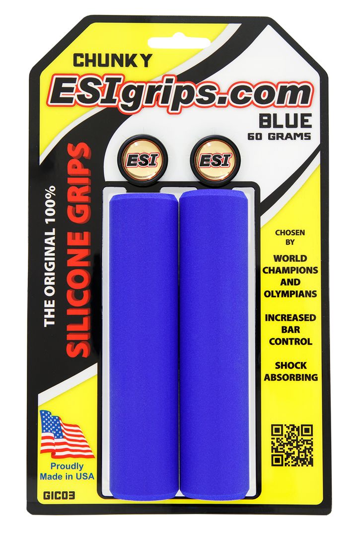 ESI Bar Grips MTB Chunky Silicone Blue One Size