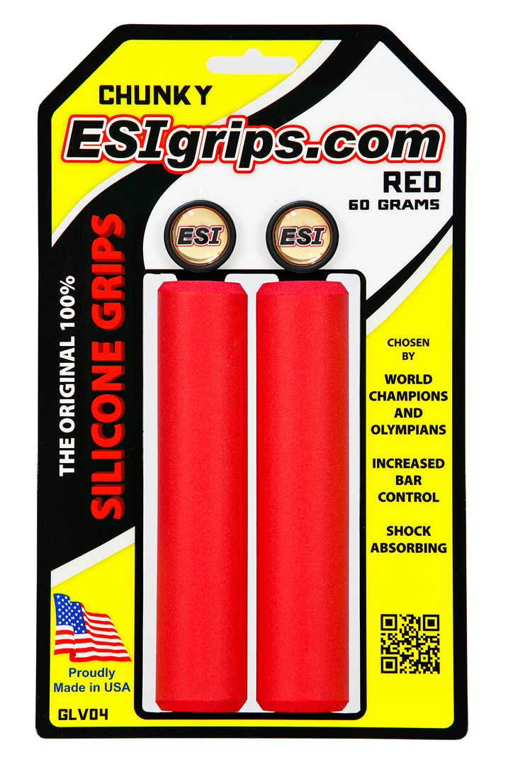 ESI Bar Grips MTB Chunky Silicone Red One Size