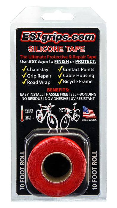 ESI Self Bonding Adhesive Free Silicone Tape Red 10ft