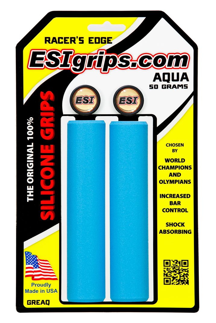 ESI Bar Grips MTB Racer's Edge Silicone Aqua One Size