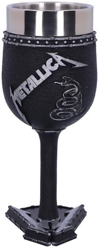 Nemesis Now B5222R0 Officially Licensed Metallica Black Album Goblet Wine Glass , 18cm