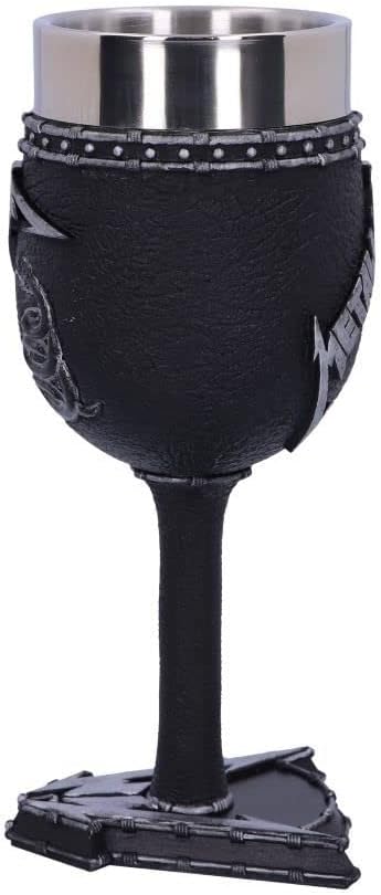 Nemesis Now B5222R0 Officially Licensed Metallica Black Album Goblet Wine Glass , 18cm
