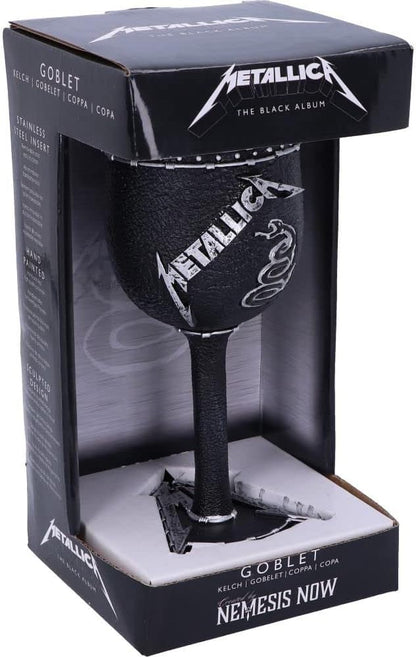 Nemesis Now B5222R0 Officially Licensed Metallica Black Album Goblet Wine Glass , 18cm
