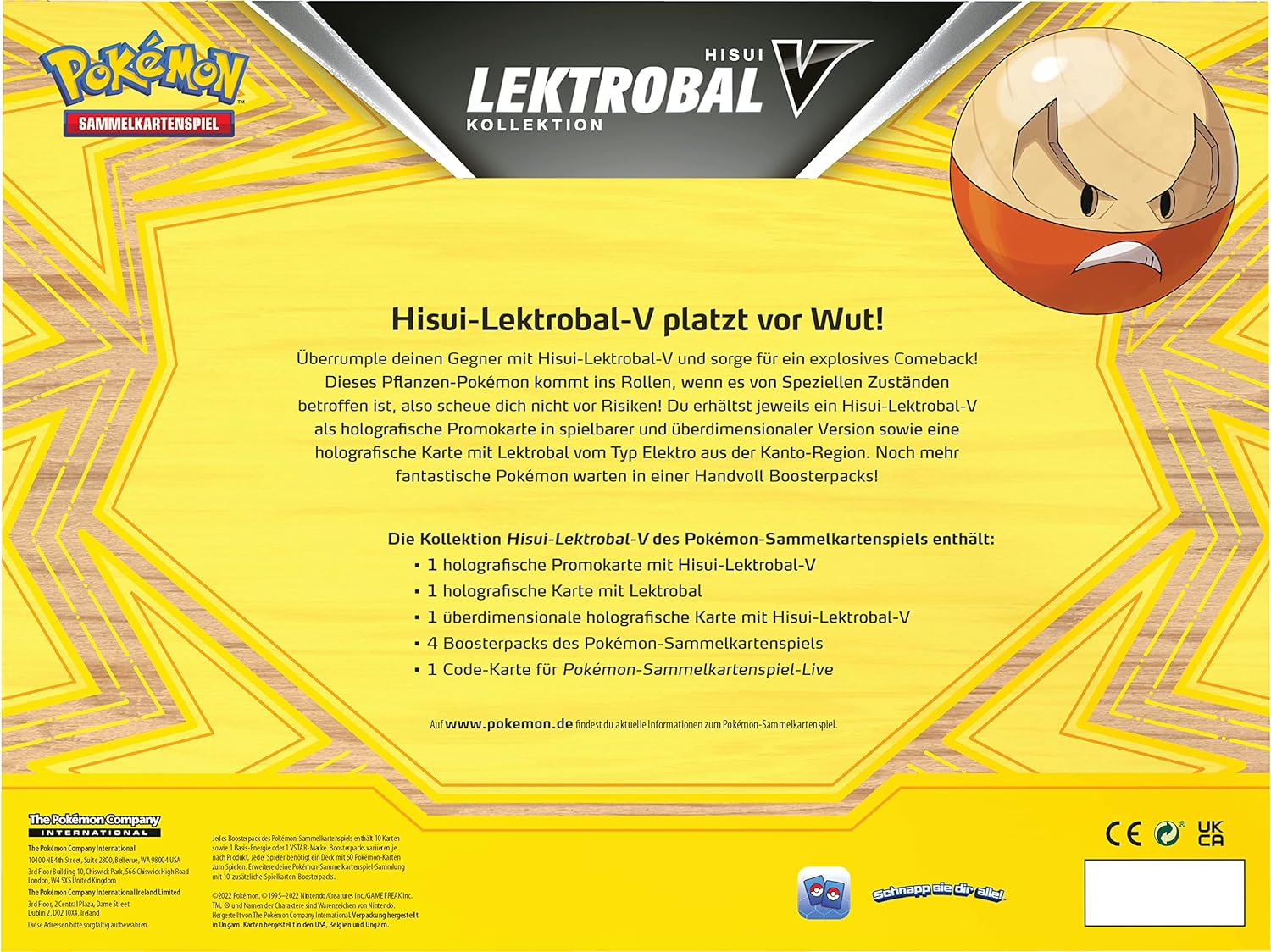 Pokémon - Trading Card Game: Hisui-Lektrobal-V Collection (2 Holographic Promo Cards, 1 Oversized Holographic Card & 4 Booster Packs)