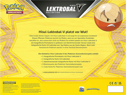 Pokémon - Trading Card Game: Hisui-Lektrobal-V Collection (2 Holographic Promo Cards, 1 Oversized Holographic Card & 4 Booster Packs)