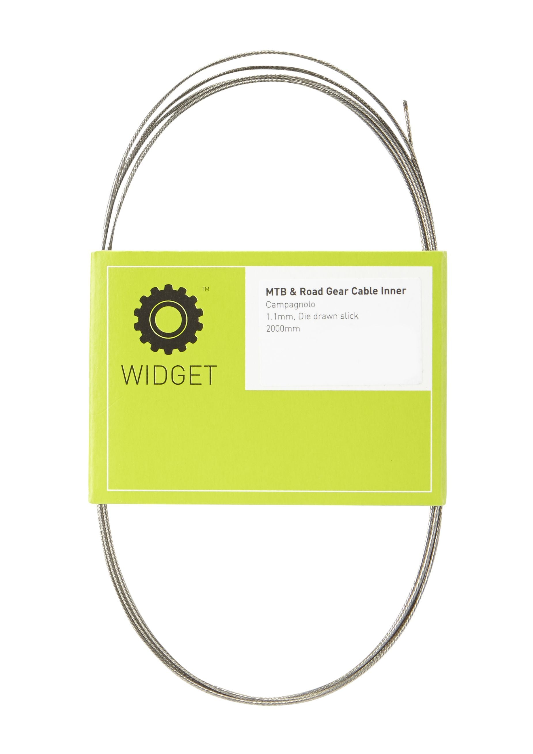 zWidget Components, MTB Road Gear Cable, Inner, Campagnolo, 1.1mm, die drawn ultra-low friction, slick cable, silver, 2.0m