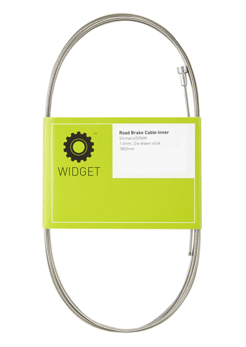 Widget Components, Road Brake Cable, Inner, for Shimano and for SRAM, 1.5mm, die drawn ultra-low friction, slick cable, silver, 1.8m