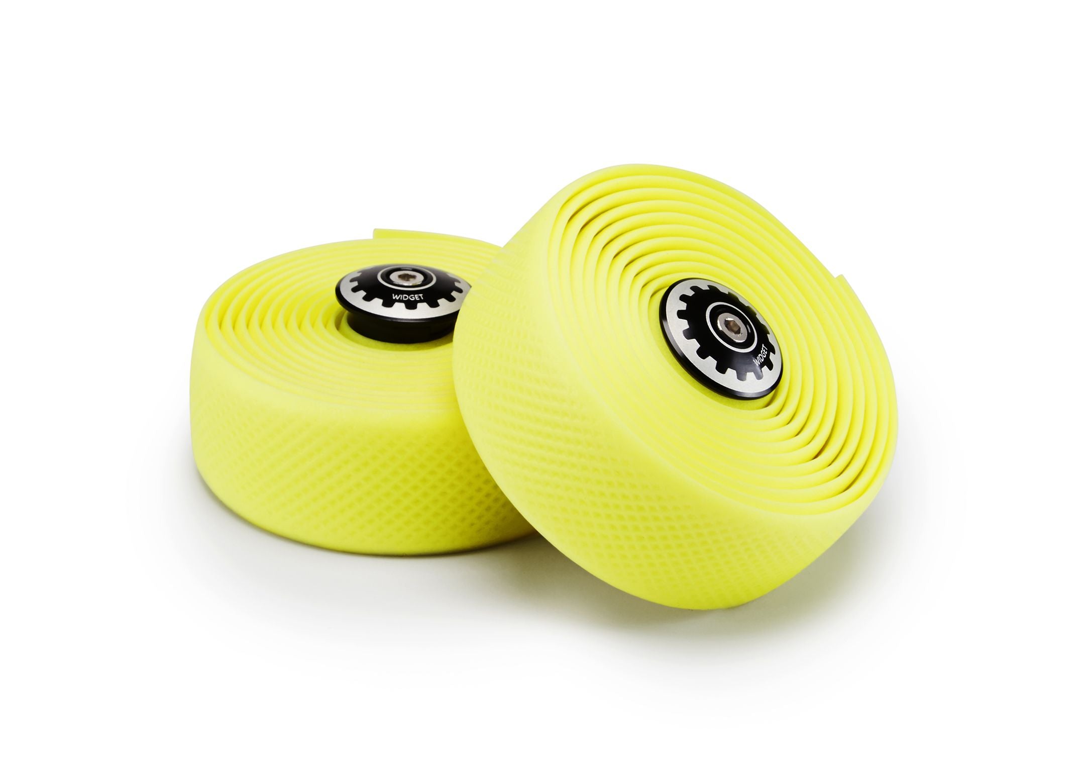 Widget Components Premium Silicone Wrap Diamond Texture with screw-in bar end plug Fluo Yellow