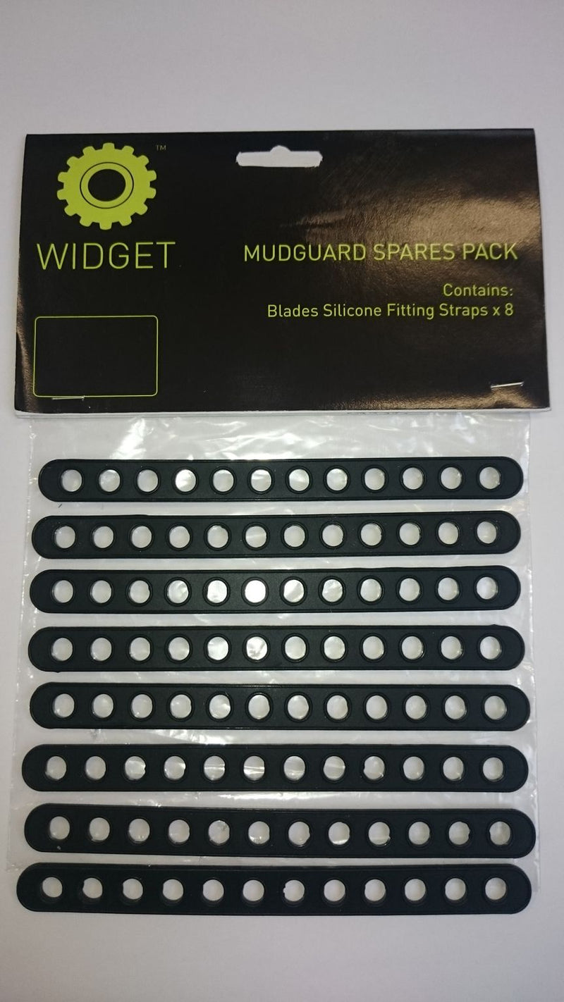 zWidget Components, Mudguards, Spare Parts, Silicone Straps, Black, 8pk
