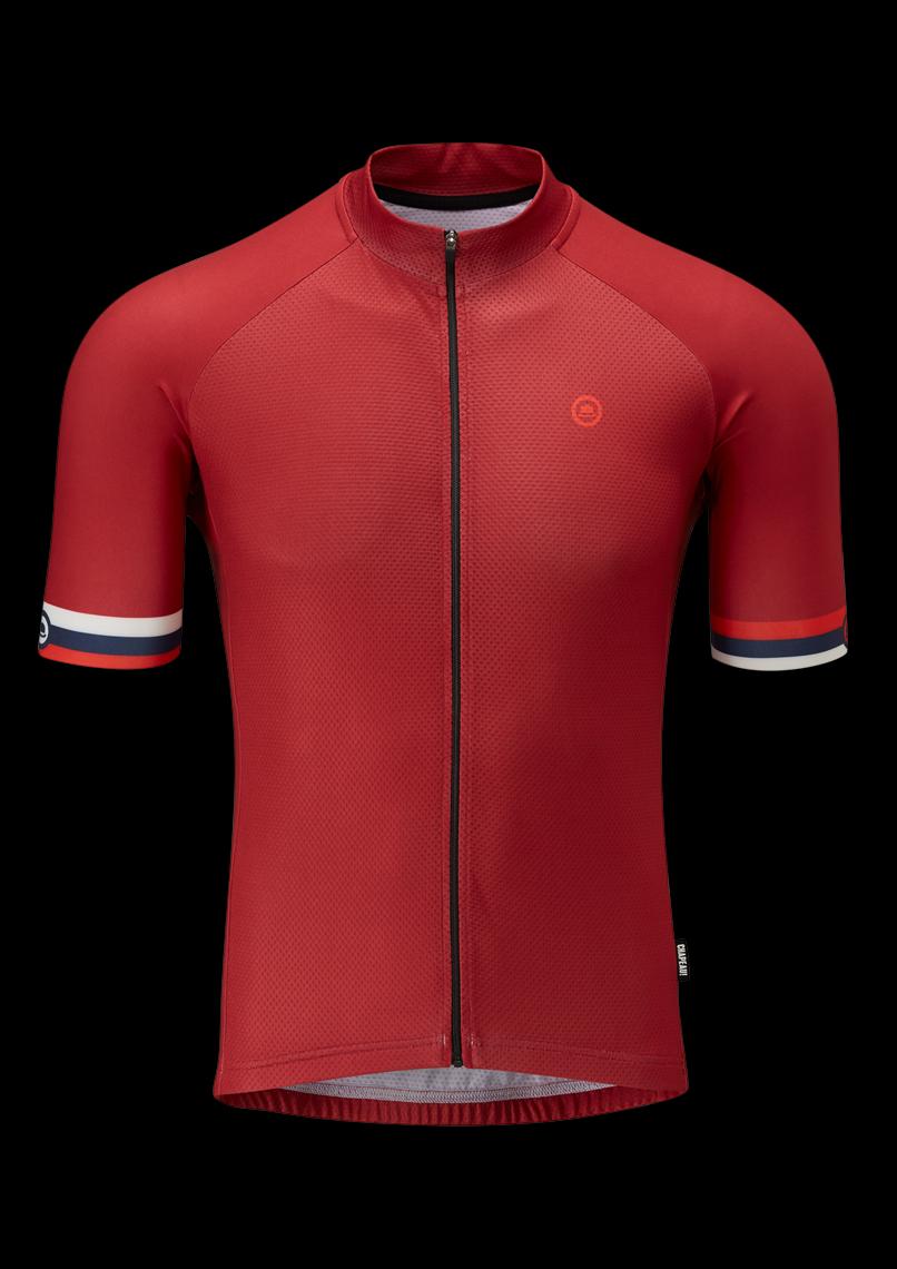 Chapeau! Mens Club Jersey Logo Devon Red Small
