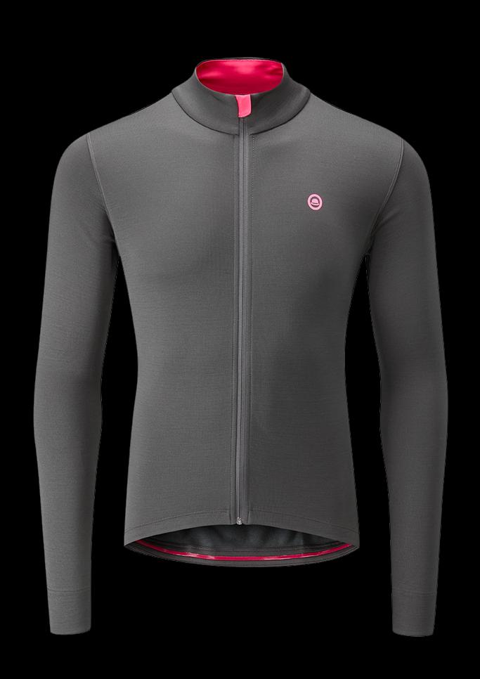 Chapeau! Mens Etape LS Merino Jersey Carbon Grey Small