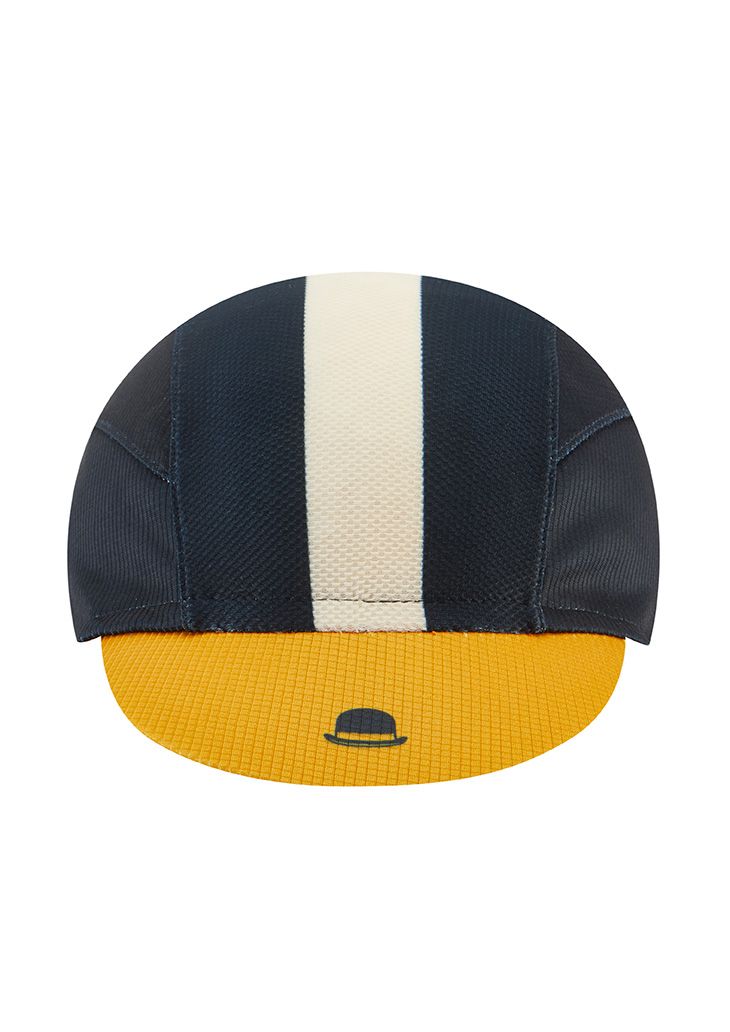 Chapeau! Mens Lightweight Cap Central Stripe Indigo S/M