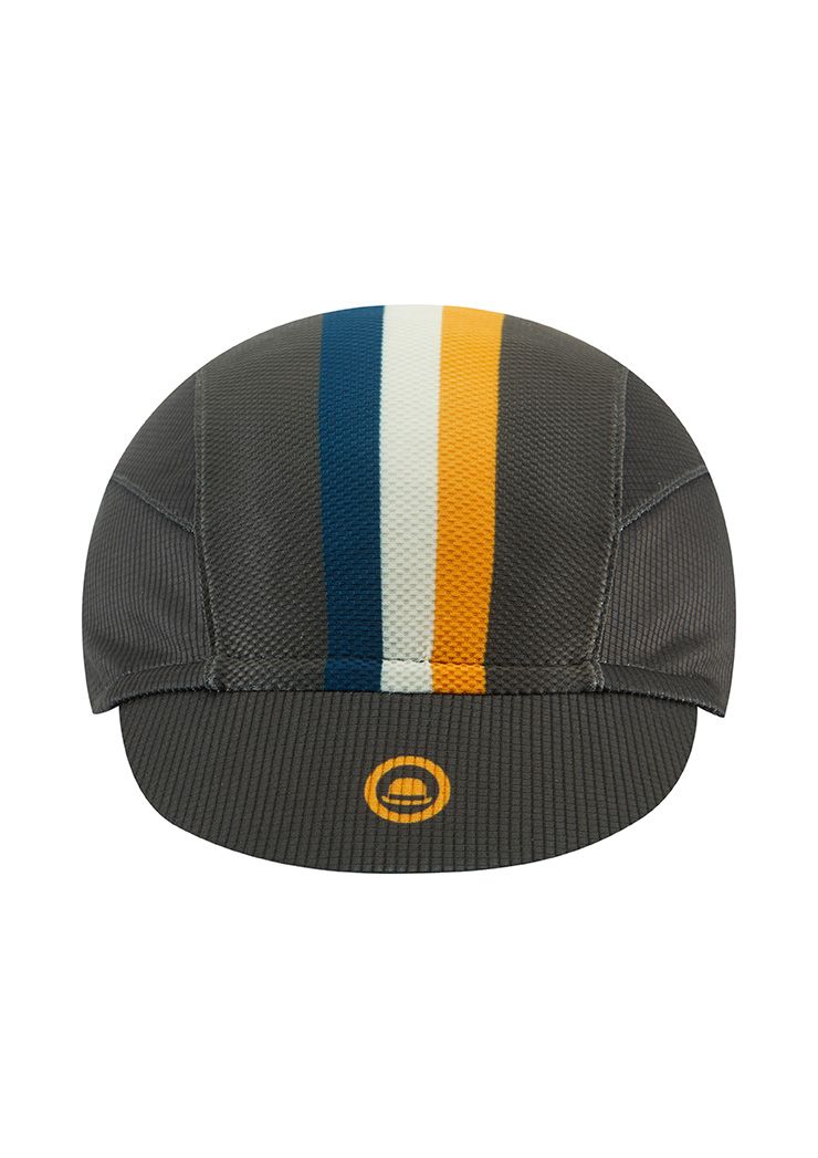 Chapeau! Mens Lightweight Cap Club Stripe Storm Grey S/M