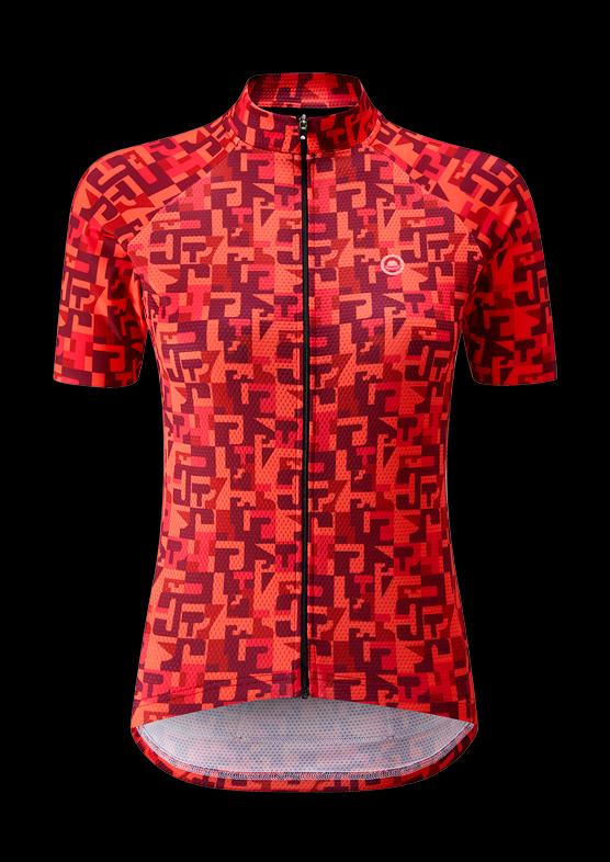 Chapeau! Ladies Club Jersey Pattern Hot Coral XS