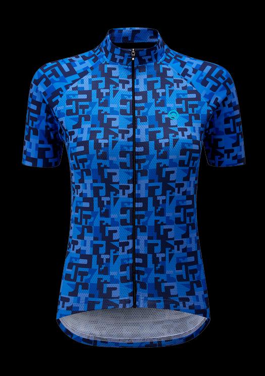 Chapeau! Ladies Club Jersey Pattern Cerulean Blue XS