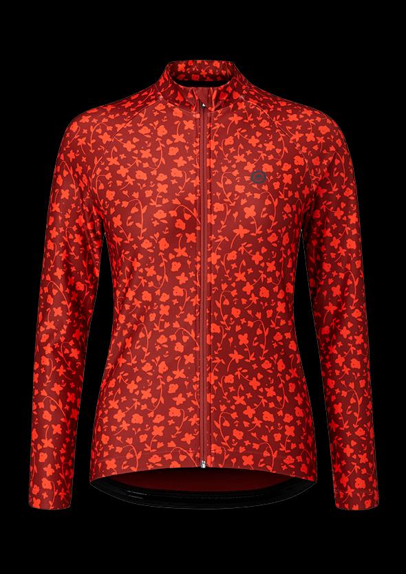 Chapeau! Ladies Rosa LS Thermal Jersey Pattern Warm Red Small