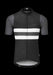 Chapeau! Mens Tempo Jersey Block Stripe Black/Carbon Grey Medium