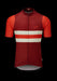 Chapeau! Mens Tempo Jersey Block Stripe Devon Red/Chilli Red XXL