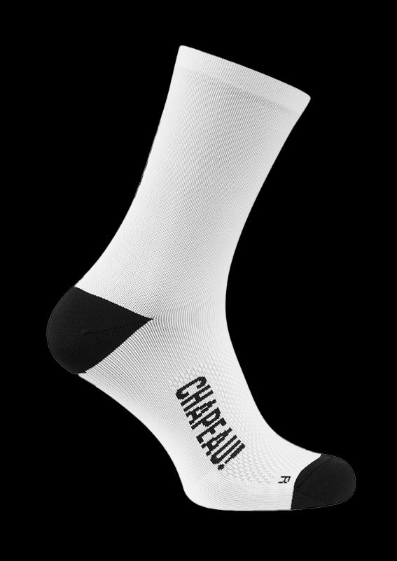 Chapeau! Lightweight Performance Socks, The Marque II, Tall 16cm, White, 44-47