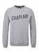 Chapeau!, Mens Wordmark Embroidered Sweatshirt , Grey Marl, Large