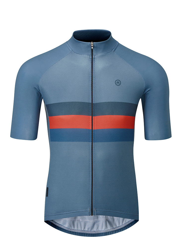 Chapeau! Mens Club Jersey Stripe Steel Blue XXL