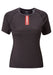 Chapeau! Ladies Mesh SS Base Layer Recycled Fabric Neck Stripe Black Medium