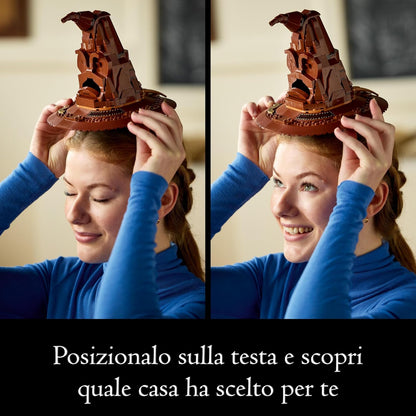 LEGO Harry Potter Talking Sorting Hat Set, Model Kits for Adults to build with 31 Randomised Sounds and a Character Minifigure, Wizarding World Gifts for Men, Women, Him or Her 76429
