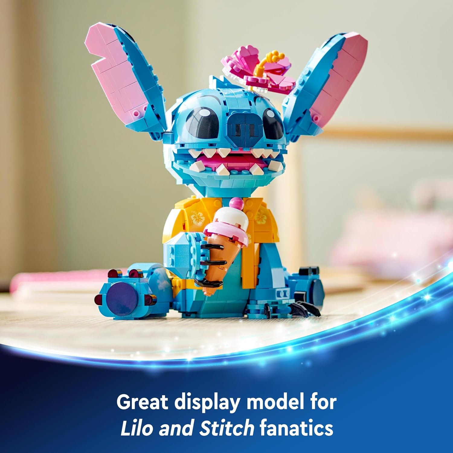 LEGO ǀ Disney Stitch, Bau- und Spielset für Kinder, Figur mit Eiswaffel, Spielzeug, kreatives Set zum Bauen, Mädchen, Jungen und alle Fans der Kinoerfolgs Lilo & Stitch 43249