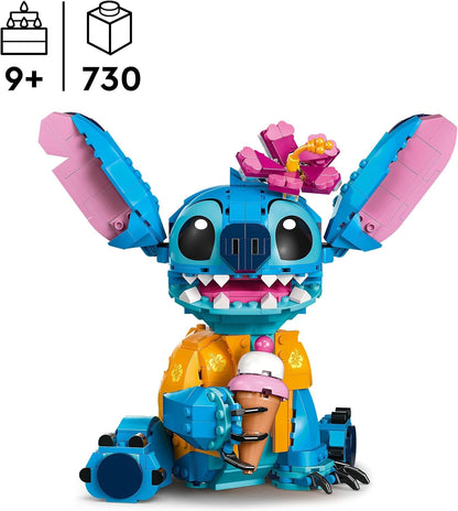 LEGO ǀ Disney Stitch, Bau- und Spielset für Kinder, Figur mit Eiswaffel, Spielzeug, kreatives Set zum Bauen, Mädchen, Jungen und alle Fans der Kinoerfolgs Lilo & Stitch 43249