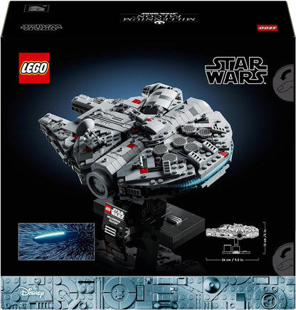 LEGO Star Wars Millenium Falcon 25th Anniversary Set for Adults, Collectible A New Hope Starship Vehicle Model Kit, Home or Office Décor, Father's Day Treat, Gifts for Men, Women and Fans 75375