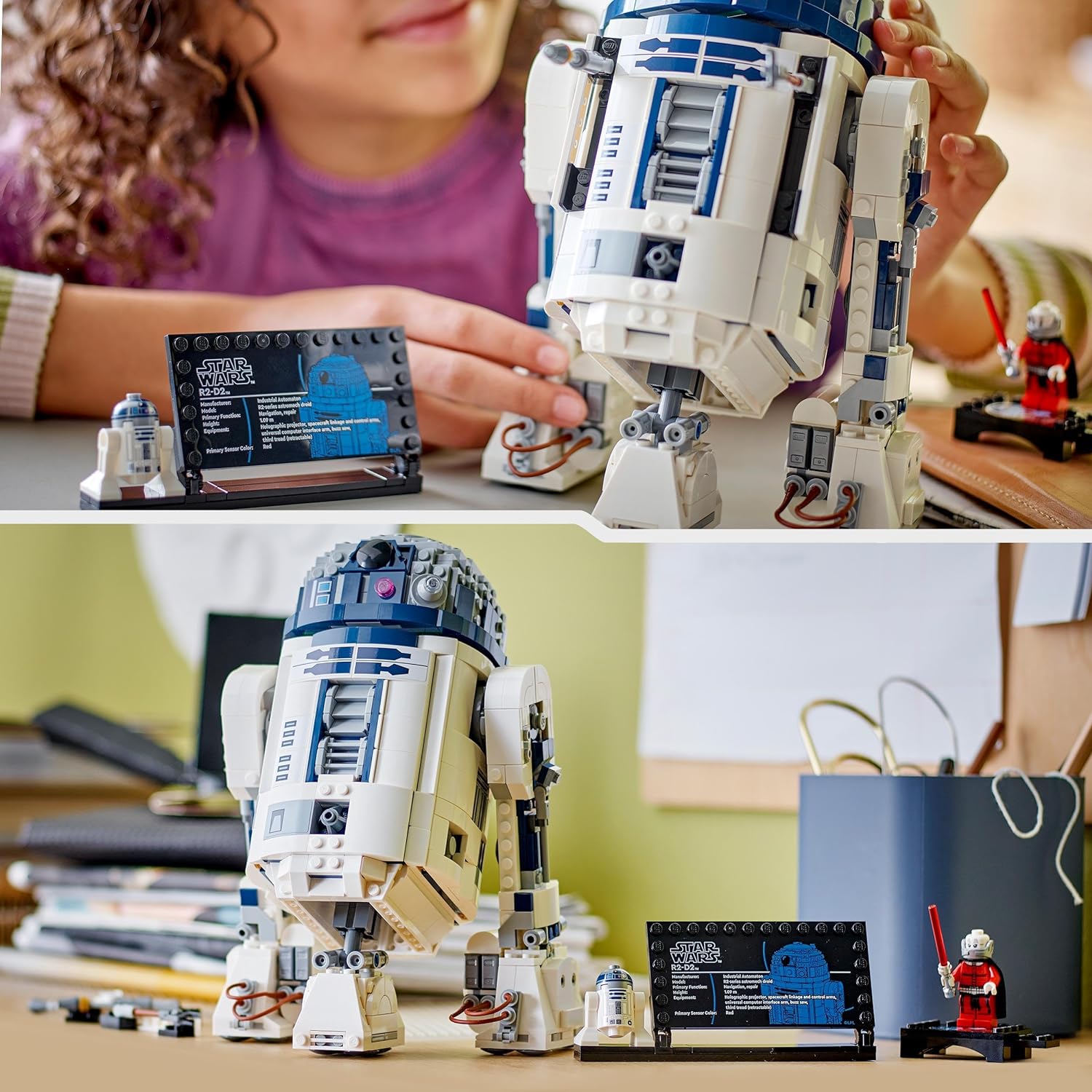 LEGO Star Wars R2-D2, Modell-Set für Kinder, Jungen & Mädchen, baubare Spielzeug-Droidenfigur mit 25. Jahrestag Darth Malek Minifigur und Dekoration Plakette, Sammlerstück Geschenkidee 75379