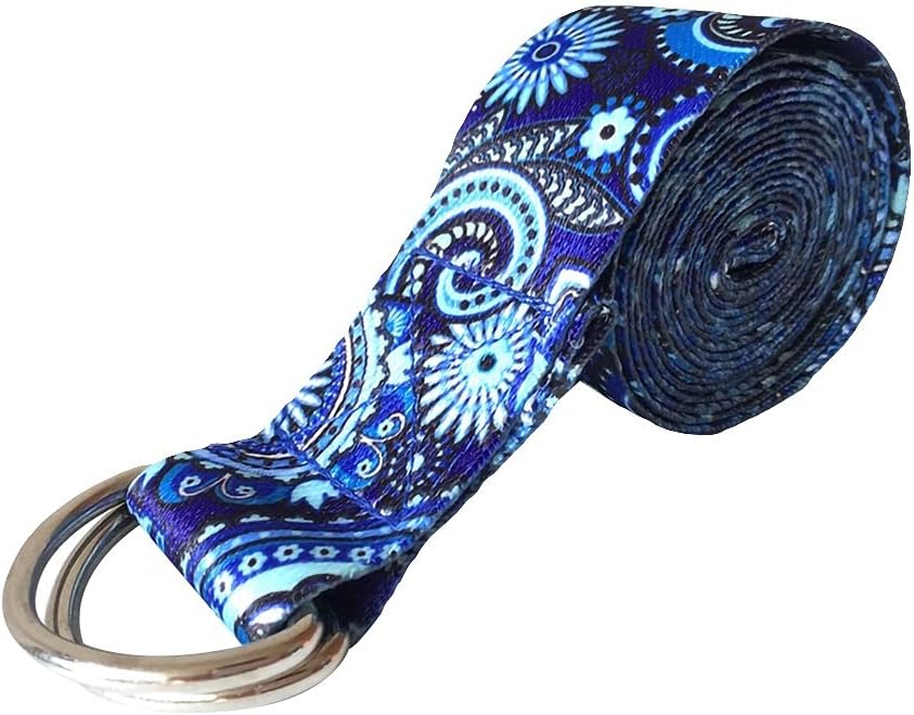 Cinghia da yoga regolabile con anello a D fascia di resistenza fascia di supporto fascia per esercizi regolabile cintura elastica da donna per yoga (colore: casuale, quantità: 1 pz