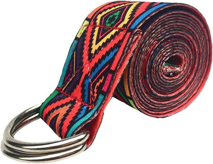 Cinghia da yoga regolabile con anello a D fascia di resistenza fascia di supporto fascia per esercizi regolabile cintura elastica da donna per yoga (colore: casuale, quantità: 1 pz