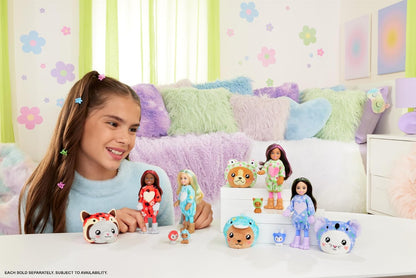 Barbie Cutie Reveal Chelsea Doll & Accessories, Animal Plush Costume & 6 Surprises Including Color Change, Bunny as Koala
